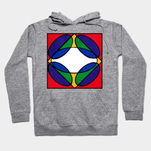 Overlapping Colors Geometric Abstract Acrylic Painting V Hoodie